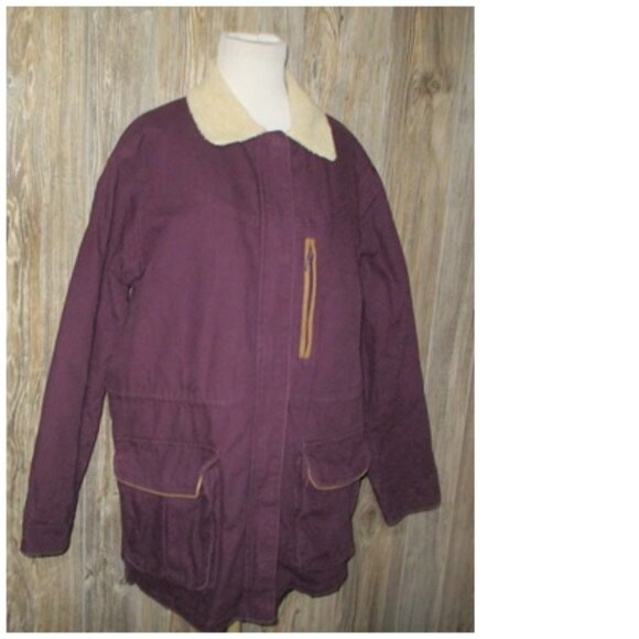 Womens Cabela’s Purple Chore Work Coat Sz Medium Barncore Farmcore Streetwear - Picture 1 of 11